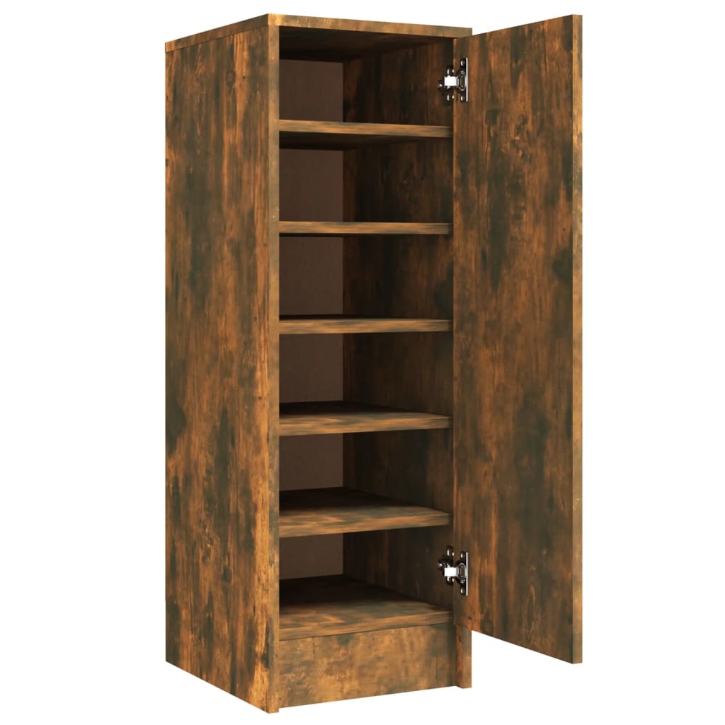 Vidaxl schoenenkast 32x35x92 cm bewerkt hout gerookt eikenkleurig