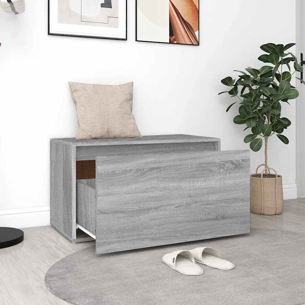 Vidaxl halbankje 80x40x45 cm bewerkt hout grijs sonoma eikenkleurig