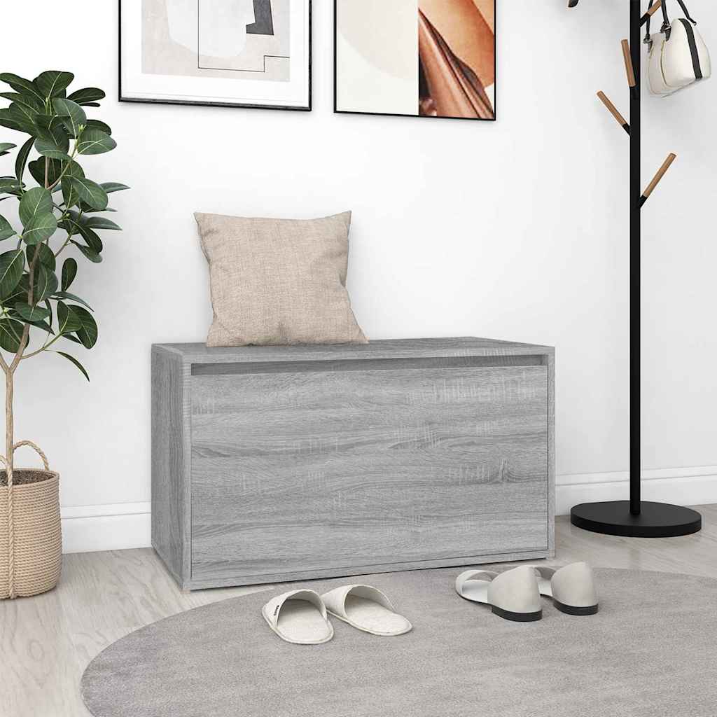 Vidaxl halbankje 80x40x45 cm bewerkt hout grijs sonoma eikenkleurig