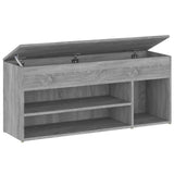 Vidaxl schoenenbank 105x30x45 cm bewerkt hout grijs sonoma eikenkleur