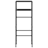 Vidaxl toiletrek 2-laags 53,5x28x143 cm ijzer zwart