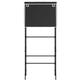 Vidaxl opbergrek voor boven wasmachine 2-laags 71x29,5x170,5 cm zwart
