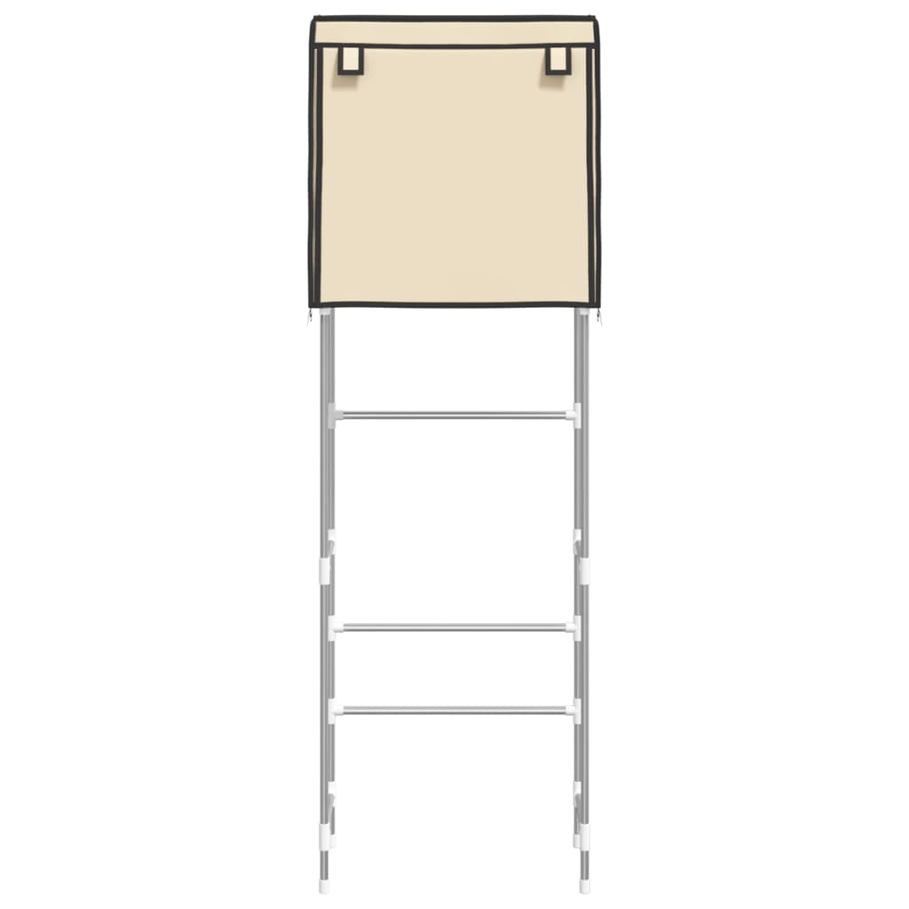 VidaXL Toiletrek 2-laags 56x30x170 cm ijzer crèmekleurig