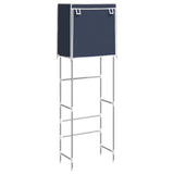 Vidaxl toiletrek 2-laags 56x30x170 cm ijzer blauw