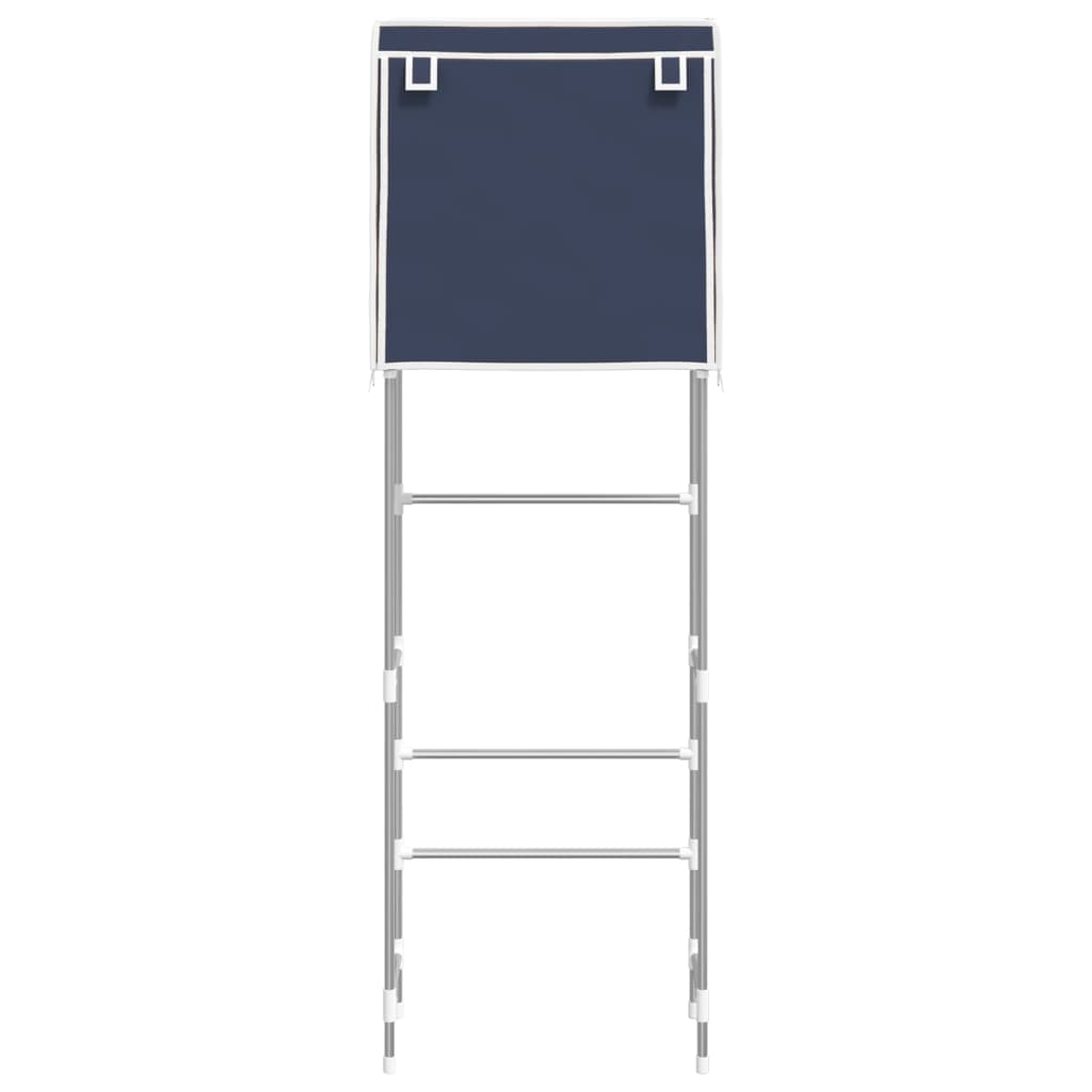 Vidaxl toiletrek 2-laags 56x30x170 cm ijzer blauw