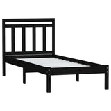 Vidaxl bedframe massief hout zwart 75x190 cm