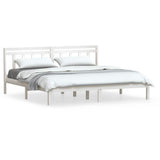 Vidaxl bedframe massief grenenhout wit 160x200 cm