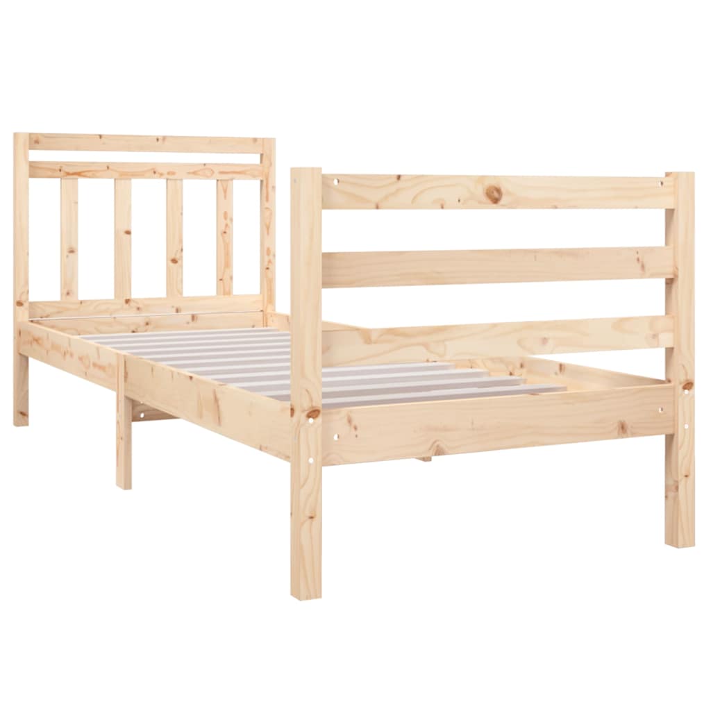 Vidaxl bedframe massief hout 75x190 cm