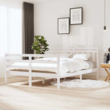 Vidaxl bedframe massief hout wit 135x190 cm