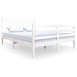 Vidaxl bedframe massief hout wit 150x200 cm