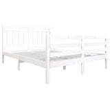 Vidaxl bedframe massief hout wit 150x200 cm