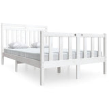 Vidaxl bedframe massief hout wit 140x190 cm
