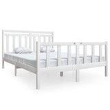 Vidaxl bedframe massief hout wit 150x200 cm