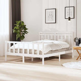 Vidaxl bedframe massief hout wit 150x200 cm