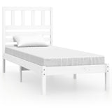 Vidaxl bedframe zonder matras massief grenenhout wit 75x190 cm