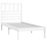 Vidaxl bedframe zonder matras massief grenenhout wit 75x190 cm
