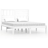 Vidaxl bedframe zonder matras massief grenenhout wit 150x200 cm