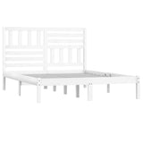 Vidaxl bedframe zonder matras massief grenenhout wit 150x200 cm