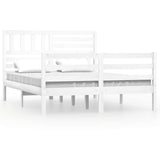 Vidaxl bedframe massief hout wit 140x200 cm