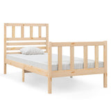 Vidaxl bedframe massief hout 75x190 cm