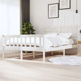 Vidaxl bedframe massief hout wit 150x200 cm
