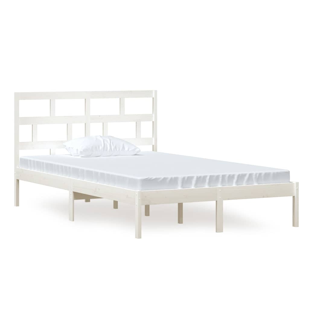 Vidaxl bedframe massief grenenhout wit 120x200 cm