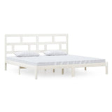 Vidaxl bedframe massief grenenhout wit 200x200 cm