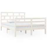 Vidaxl bedframe massief hout wit 135x190 cm