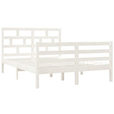 Vidaxl bedframe massief hout wit 135x190 cm