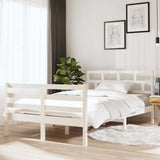 Vidaxl bedframe massief hout wit 135x190 cm