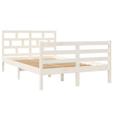 Vidaxl bedframe massief grenenhout wit 120x200 cm