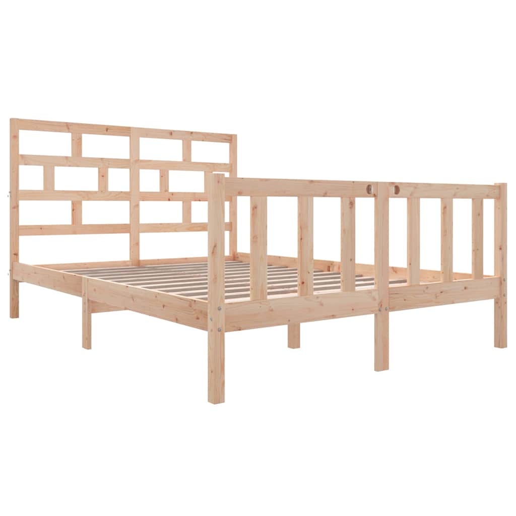 Vidaxl bedframe massief grenenhout 140x200 cm
