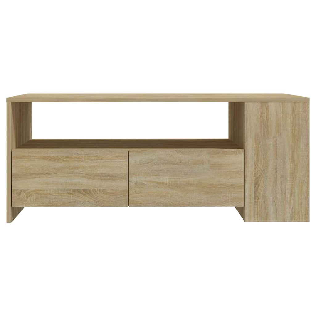 Vidaxl salontafel 102x55x42 cm bewerkt hout sonoma eikenkleurig