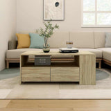 Vidaxl salontafel 102x55x42 cm bewerkt hout sonoma eikenkleurig