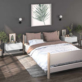 Vidaxl nachtkastjes 2 st wandgemonteerd hoogglans wit