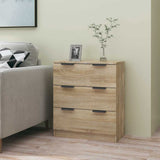 Vidaxl dressoir 60x30x70 cm bewerkt hout sonoma eikenkleurig