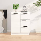 Vidaxl dressoir 60x30x70 cm bewerkt hout hoogglans wit