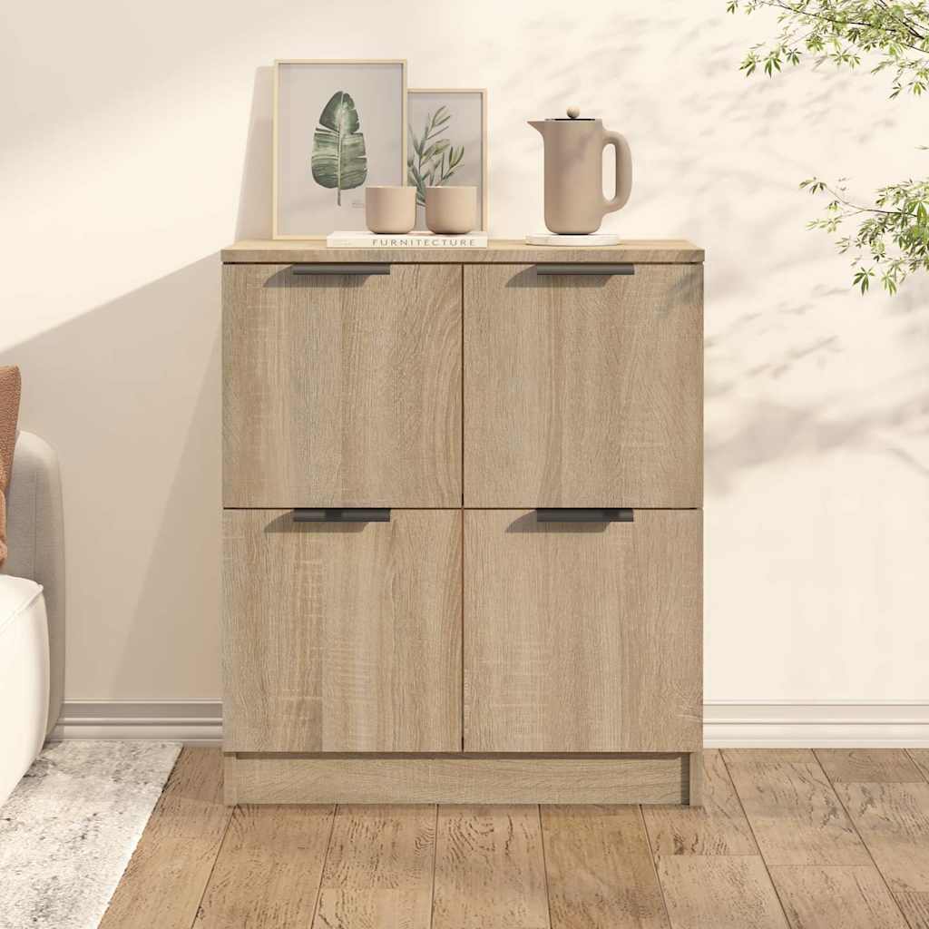 Vidaxl dressoir 60x30x70 cm bewerkt hout sonoma eikenkleurig