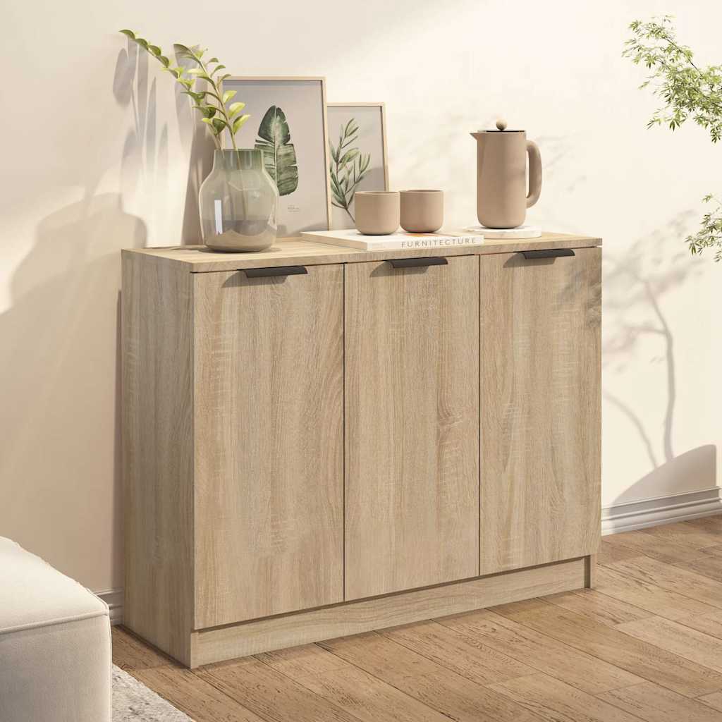 Vidaxl dressoir 90,5x30x70 cm bewerkt hout sonoma eikenkleurig