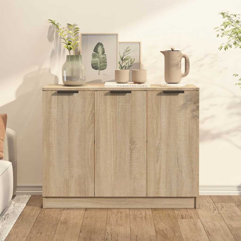 Vidaxl dressoir 90,5x30x70 cm bewerkt hout sonoma eikenkleurig