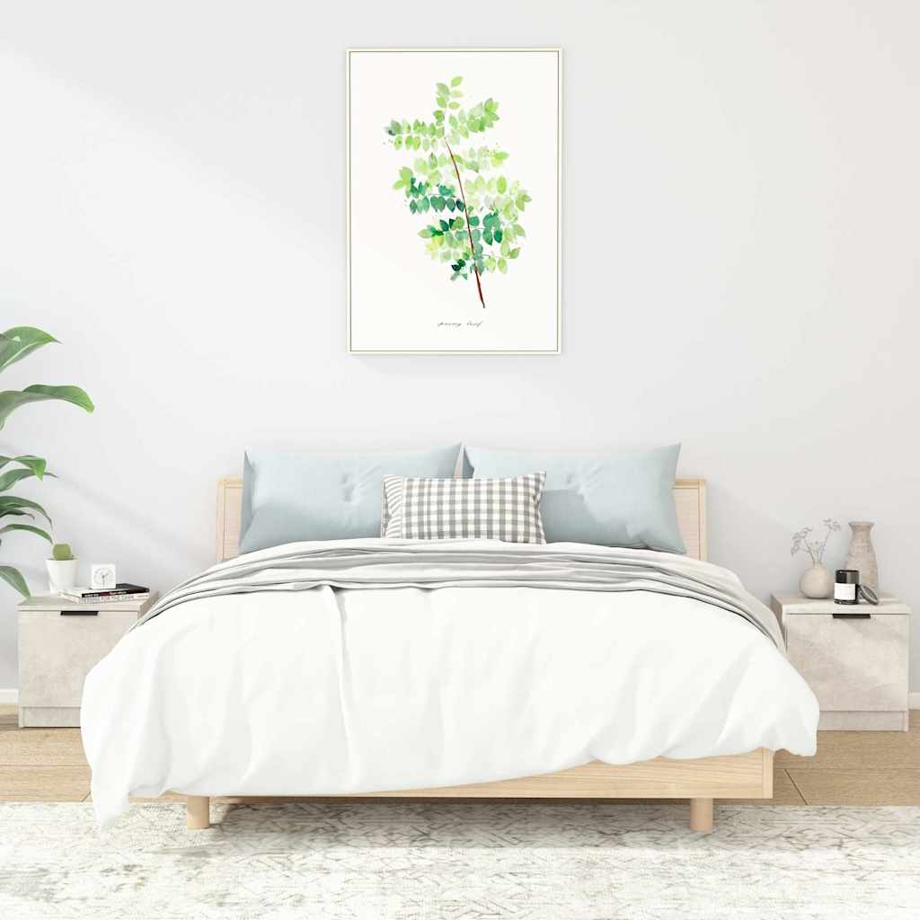 Vidaxl nachtkastjes 2 st 40x39x40 cm betongrijs