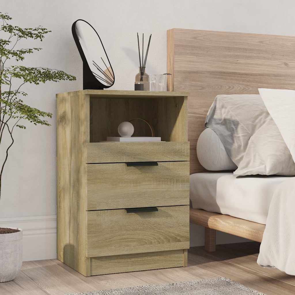 Vidaxl nachtkastje bewerkt hout sonoma eikenkleurig