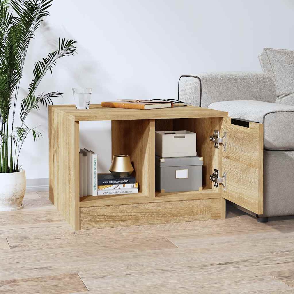 Vidaxl salontafel 50x50x36 cm bewerkt hout sonoma eikenkleurig