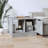 Vidaxl salontafel 50x50x36 cm bewerkt hout betongrijs