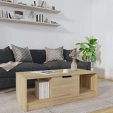 Vidaxl salontafel 102x50x36 cm bewerkt hout sonoma eikenkleurig