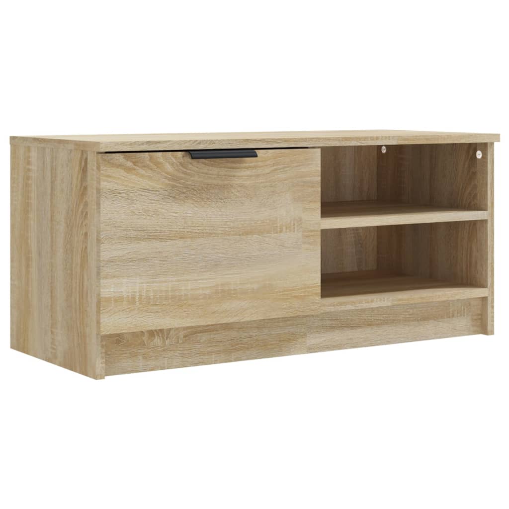 Vidaxl tv-meubel 80x35x36,5 cm bewerkt hout sonoma eikenkleurig