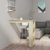 Vidaxl bartafel wandgemonteerd 102x45x103,5 cm bewerkt hout eikenkleur