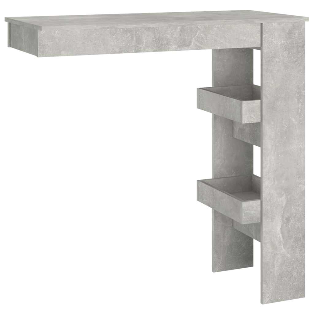Vidaxl bartafel wandgemonteerd 102x45x103,5 cm bewerkt hout grijs