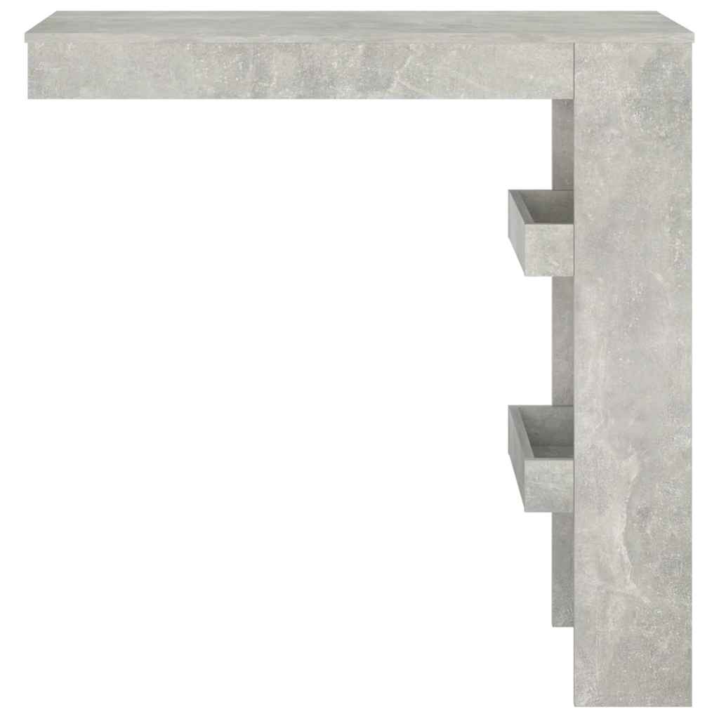 Vidaxl bartafel wandgemonteerd 102x45x103,5 cm bewerkt hout grijs