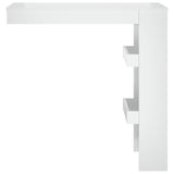 Vidaxl bartafel wandgemonteerd 102x45x103,5 cm hout hoogglans wit